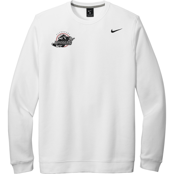 Allegheny Badgers Nike Club Fleece Crew