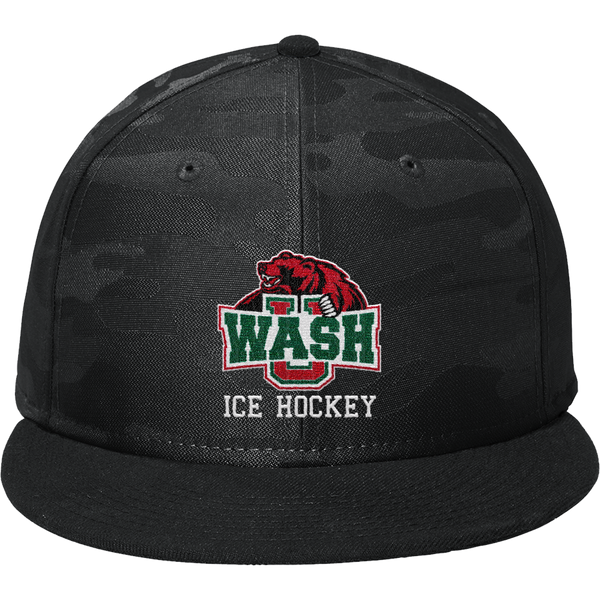 Wash U New Era Camo Flat Bill Snapback Cap