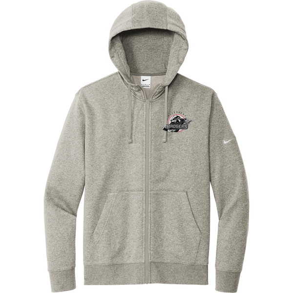 Allegheny Badgers Nike Club Fleece Sleeve Swoosh Full-Zip Hoodie